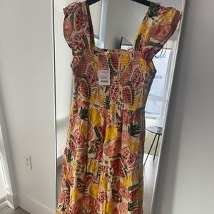 NWT sz M fruit midi dress